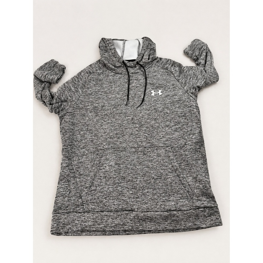 Under Armour Men's Large Gray Heather Fleece Pullover Hoodie Loose Fit - Picture 7 of 10